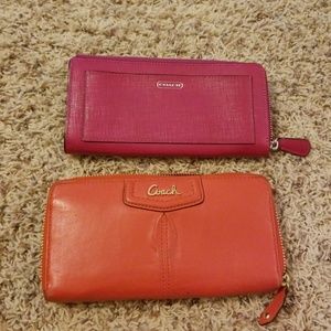 Pink and Coral Coach Wallets